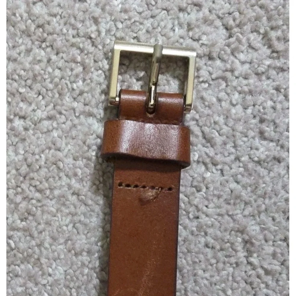 Lands' End Men's Leather Belt Brown Size 38-41, 1X  Preppy Classic